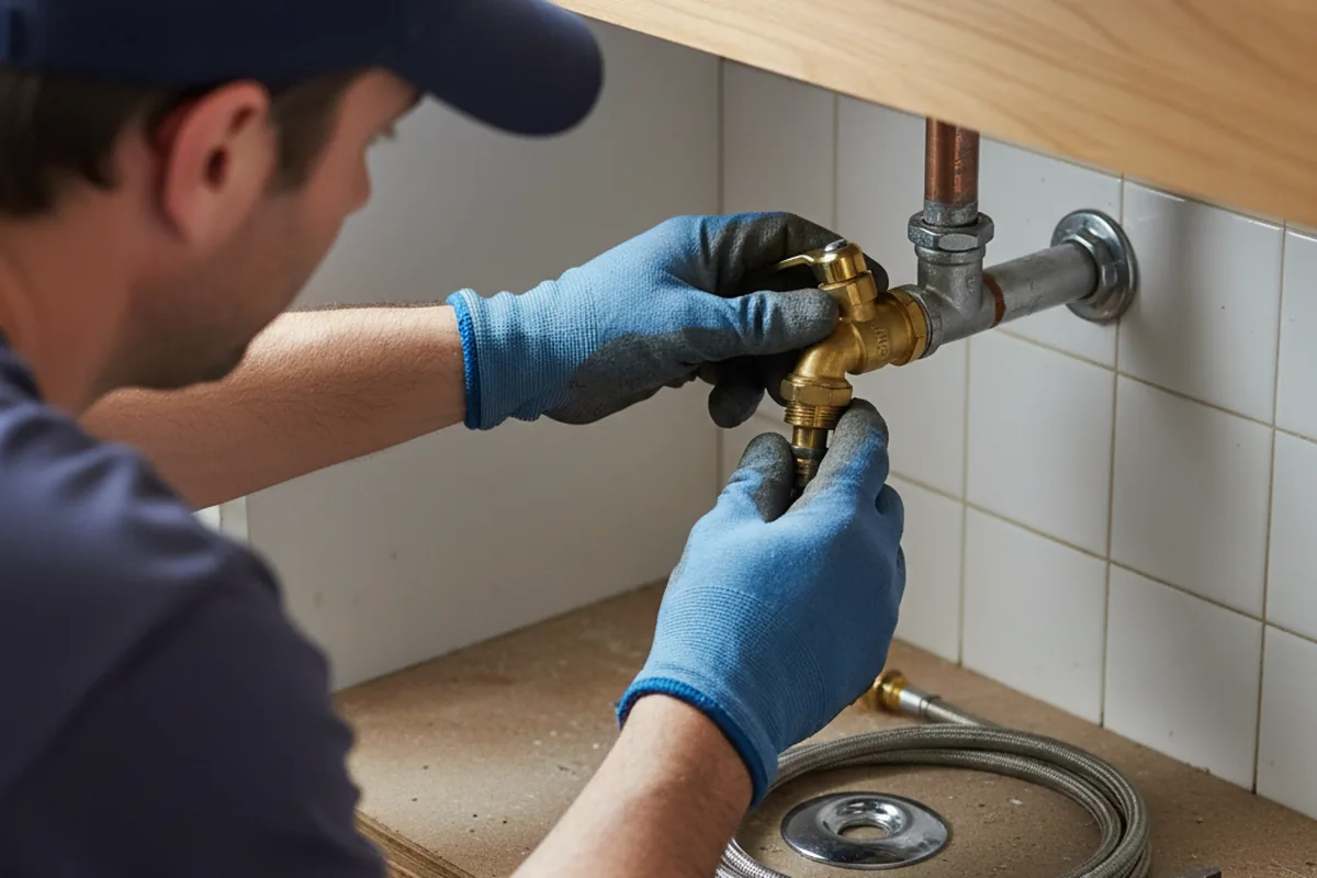 Shutoff valve and fitting work during Faucet and Fixture Repair in Hamptonville